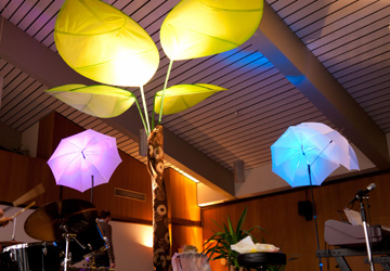 Dekoration durch Andreas Gleich aus Hannover mit LED-Scheinwerfern